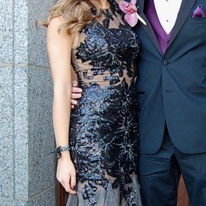 Black sequin formal gown